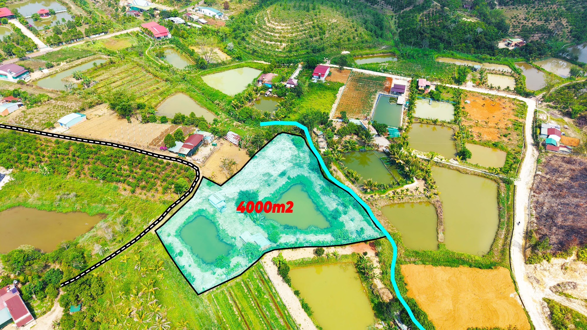Đất 2569m² có 2 hồ nhà và cây trái trung tâm Gia Nghĩa